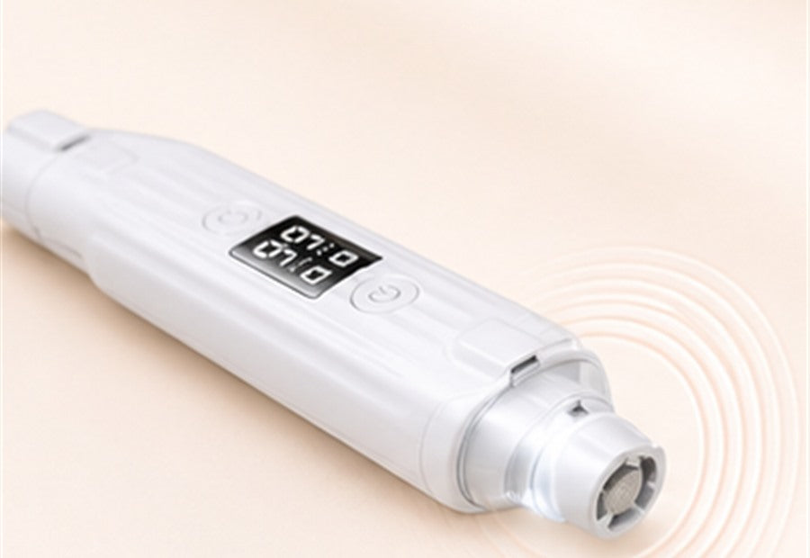 Low-noise LED pet nail grinder detail