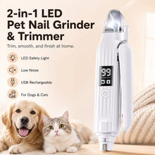2-in-1 LED Pet Nail Grinder & Trimmer for Dogs & Cats