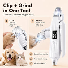 2-in-1 LED Pet Nail Grinder & Trimmer for Dogs & Cats
