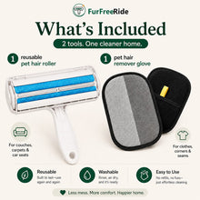 2-in-1 Pet Hair Remover Set – Roller + Glove for Sofa, Car & Clothing