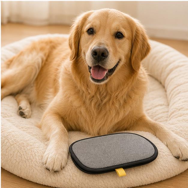 Pet hair remover glove for pet beds