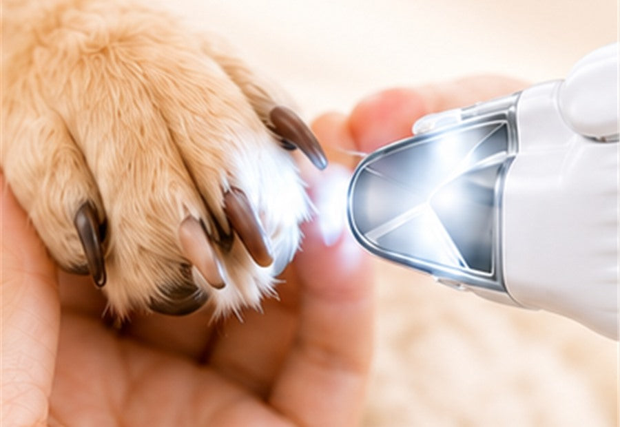 LED guidance before and after nail smoothing
