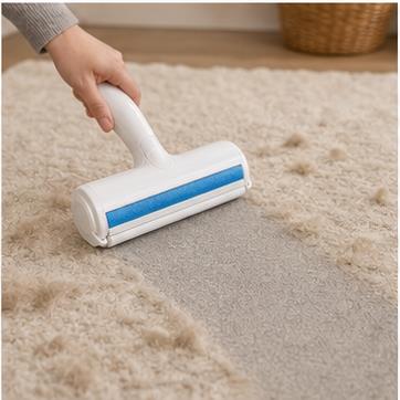 Carpet and rug pet hair cleanup