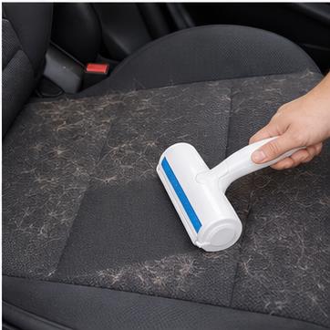 Car seat pet hair cleanup