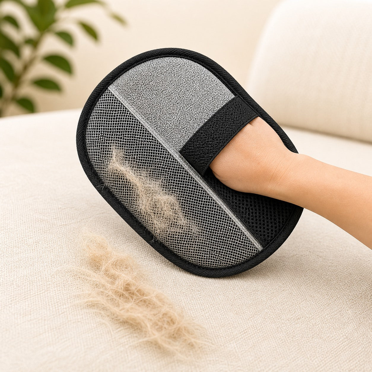 Portable Pet Hair Remover Glove for Clothes, Sofa and Car